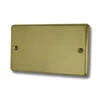 2 Gang - Double sized plain backing off plate Classical Polished Brass Blank Plate