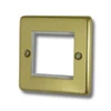 Single 2 Module Plate - the Single Module Plate will accept up to 2 Modules Classical Polished Brass Modular Plate