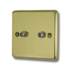 Classical Polished Brass Satellite Socket (F Connector) - 1