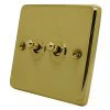 Classical Polished Brass Toggle (Dolly) Switch - 1