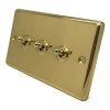 Classical Polished Brass Toggle (Dolly) Switch - 2