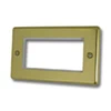 Double Module Plate - the Double Module Plate will accept up to 4 Modules Classical Polished Brass Modular Plate