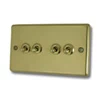 Classical Polished Brass Toggle (Dolly) Switch - 3