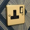 Classical Polished Brass Switched Plug Socket - 1