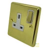 Classical Polished Brass Switched Plug Socket - 2