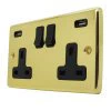 More information on the Classical Polished Brass Classical Plug Socket with USB Charging