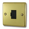 Fused outlet not switched : Black Trim Classical Polished Brass Unswitched Fused Spur