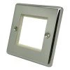Single 2 Module Plate - the Single Module Plate will accept up to 2 Modules Classical Polished Chrome Modular Plate