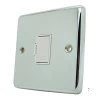 Fused outlet not switched : White Trim Classical Polished Chrome Unswitched Fused Spur