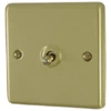 1 Gang Intermediate Dolly Switch Classical Satin Brass Intermediate Toggle (Dolly) Switch