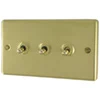 Classical Satin Brass Toggle (Dolly) Switch - 2