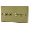 Classical Satin Brass Toggle (Dolly) Switch - 3