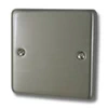 1 Gang - Single sized plain backing off plate Classical Satin Stainless Blank Plate