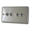 Classical Satin Stainless Toggle (Dolly) Switch - 3