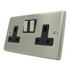 Classical Satin Stainless Switched Plug Socket - 1