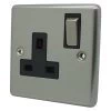 Classical Satin Stainless Switched Plug Socket - 3