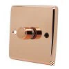 1 Gang 400W 2 Way Dimmer Classic Polished Copper Intelligent Dimmer