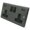 More information on the Classical Dark Pewter Classical Plug Socket with USB Charging