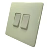 Contemporary Screwless High Gloss White Retractive Switch - 1