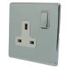 More information on the Contemporary Screwless Polished Chrome Contemporary Screwless Switched Plug Socket