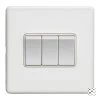 3 Gang 10 Amp 2 Way Light Switches - Single Plate