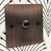 Flat Classic Antique Copper Toggle (Dolly) Switch - 1