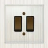2 Gang 20 Amp 2 Way Light Switches Crystal Clear (Bronze) Light Switch