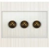 3 Gang Retractive Push Button Switch Crystal Clear (Bronze) Retractive Switch