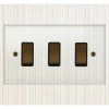 3 Gang Centre Off Retractive Switch Crystal Clear (Bronze) Retractive Centre Off Switch