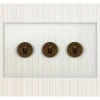 3 Gang 20 Amp 2 Way Toggle Light Switches Crystal Clear (Bronze) Toggle (Dolly) Switch