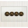 4 Gang Retractive Push Button Switch Crystal Clear (Bronze) Retractive Switch