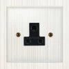 5 Amp Round Pin Plug Socket Crystal Clear (Bronze) Round Pin Unswitched Socket (For Lighting)