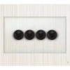 4 Gang 20 Amp 2 Way Toggle Light Switches Crystal Clear (Black) Toggle (Dolly) Switch