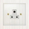 5 Amp Round Pin Plug Socket Crystal Clear (White) Round Pin Unswitched Socket (For Lighting)