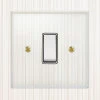 1 Gang Centre Off Retractive Switch Crystal Clear (White) Retractive Centre Off Switch