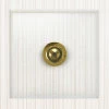 1 Gang Retractive Push Button Switch Crystal Clear (Polished Brass) Retractive Switch