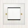 2 Module Plate Crystal Clear (Polished Brass) Modular Plate