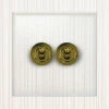 2 Gang 20 Amp 2 Way Toggle Light Switches Crystal Clear (Polished Brass) Toggle (Dolly) Switch