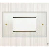 3 Module Plate Crystal Clear (Polished Brass) Modular Plate