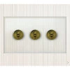 3 Gang 20 Amp 2 Way Toggle Light Switches Crystal Clear (Polished Brass) Toggle (Dolly) Switch