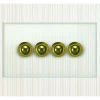 3 Gang Retractive Push Button Switch Crystal Clear (Polished Brass) Retractive Switch