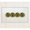 4 Gang 20 Amp 2 Way Toggle Light Switches Crystal Clear (Polished Brass) Toggle (Dolly) Switch
