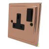 Art Deco Classic Polished Copper Switched Plug Socket - 3