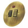 Disc Antique Brass Switched Fused Spur - 1