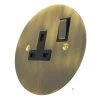 More information on the Disc Antique Brass Disc Switched Plug Socket