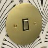 Disc Polished Brass Intermediate Light Switch - 1
