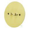 Disc Polished Brass Toggle (Dolly) Switch - 1