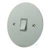 1 Gang Intermediate Light Switch : White Trim Disc Polished Chrome Intermediate Light Switch