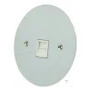 1 Gang - Single telephone extension point : White Trim Disc Polished Chrome Telephone Extension Socket