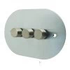 Disc Satin Chrome LED Dimmer and Push Light Switch Combination - 1